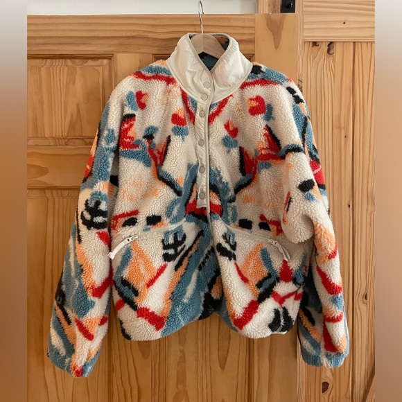 Free People Jackets & Blazers - “Hit the Slopes” Printed Free People Fleece Jacket